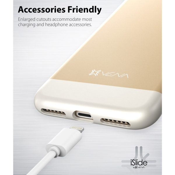 Vena iPhone 8 Plus iSlide Klf-White Champagne Gold
