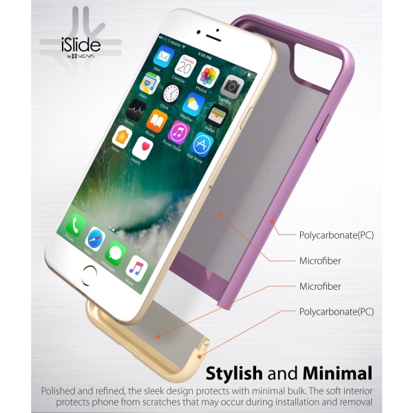 Vena iPhone 8 iSlide Klf-Lavender Champagne Gold