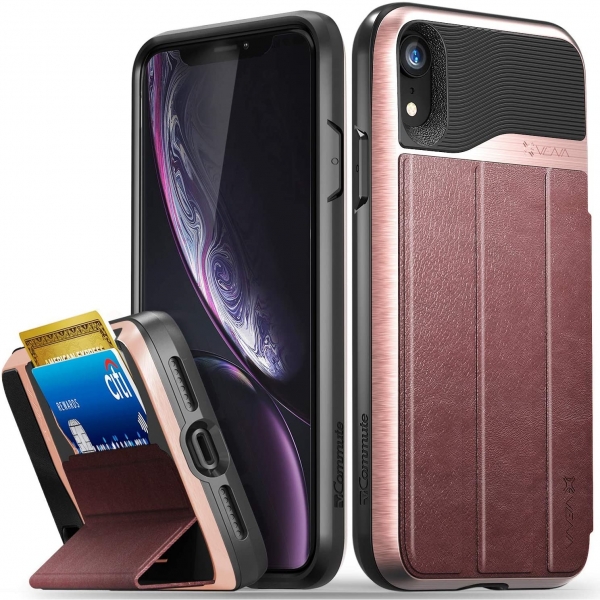 Vena vCommute Serisi Apple iPhone XR Kartlkl Klf (MIL-STD-810G)-Rose Gold