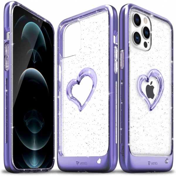 Vena vLove Serisi iPhone 12 Pro Max Klf-Purple