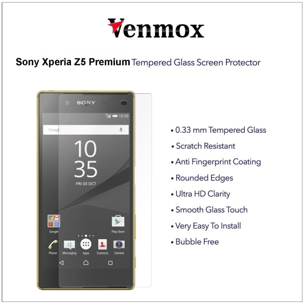 Venmox Sony Xperia Z5 Temperli Cam Ekran Koruyucu