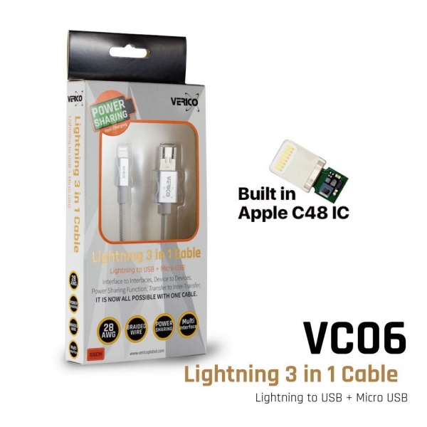Verico VC06 Lightning 3 1 Arada Kablo