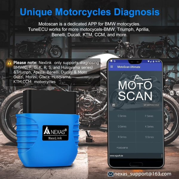 NEXAS Car Scanner Bluetooth OBD 2 Ara� Tan� Cihaz�