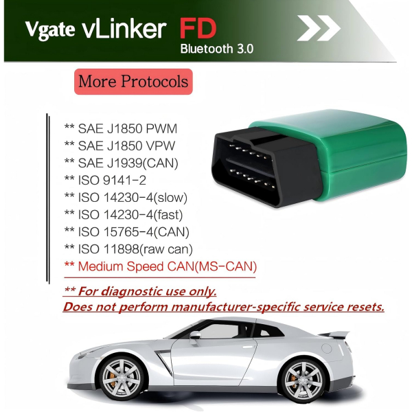 Vgate vLinker FD Bluetooth OBD2 Ara� Tan� Cihaz�