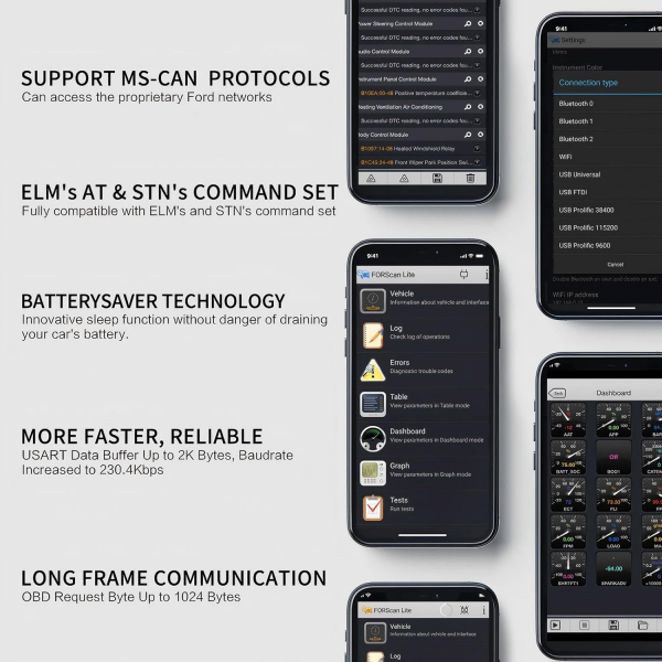 Vgate vLinker FD+ Bluetooth OBD2 Ara� Tan� Cihaz�