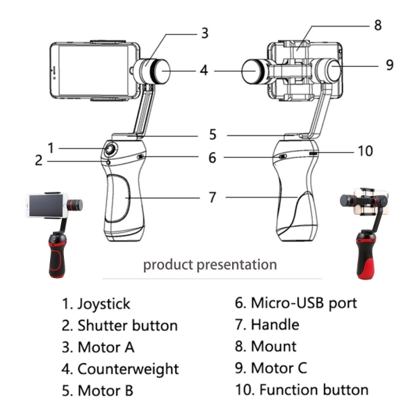 Vimble S Telefon Tutucu/Gimbal