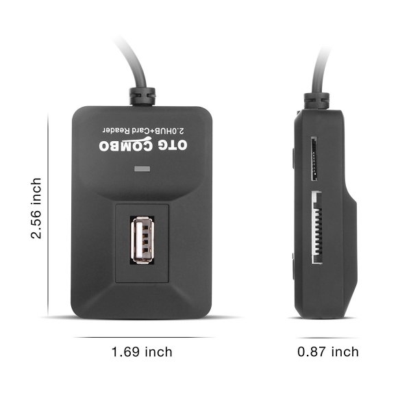 Vogek 3 Balantl USB Hub - SD / SDHC / TF / MS DUO / M2 Kart Okuyucu