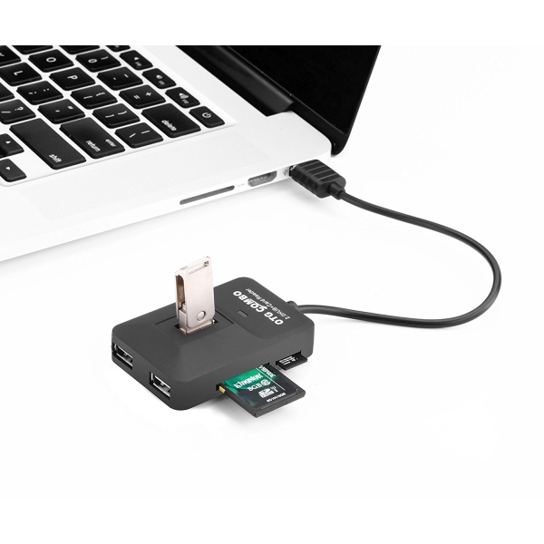 Vogek 3 Balantl USB Hub - SD / SDHC / TF / MS DUO / M2 Kart Okuyucu