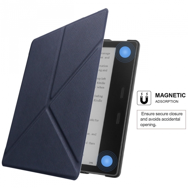 WALNEW Kindle Oasis Deri Stand K�l�f (7 in�)-Navy Blue