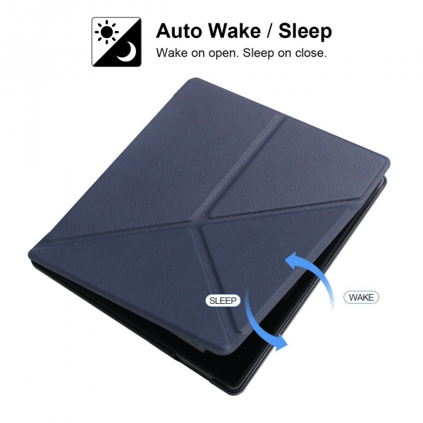 WALNEW Kindle Oasis Deri Stand K�l�f (7 in�)-Navy Blue