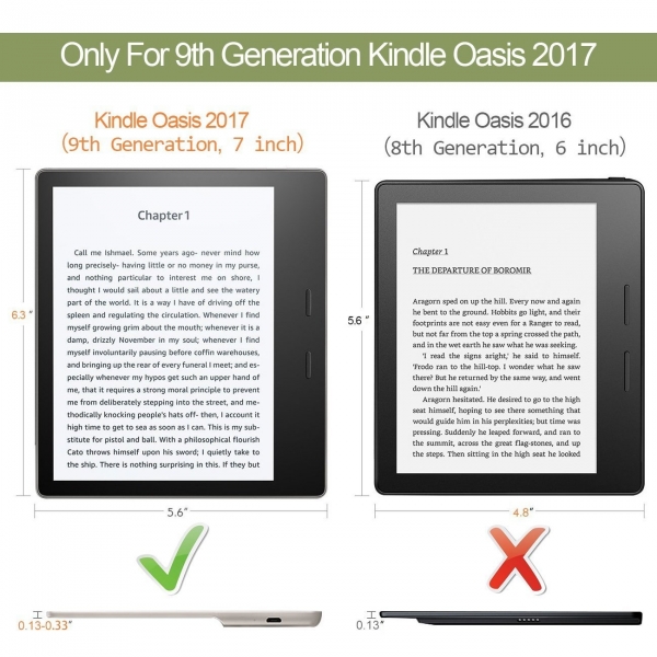 WALNEW Kindle Oasis Deri Stand K�l�f (7 in�)-Plants