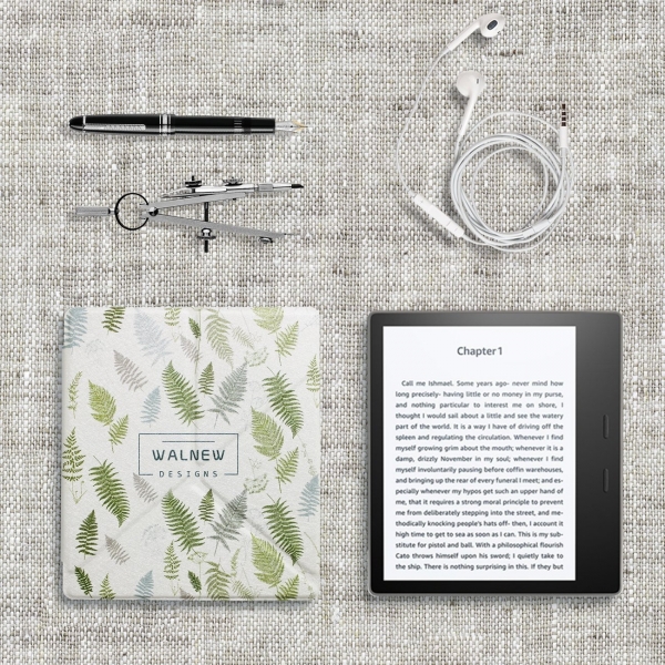 WALNEW Kindle Oasis Deri Stand K�l�f (7 in�)-Plants