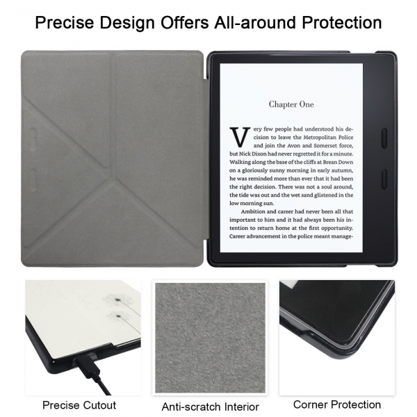 WALNEW Kindle Oasis Deri Stand K�l�f (7 in�)-Dandelion