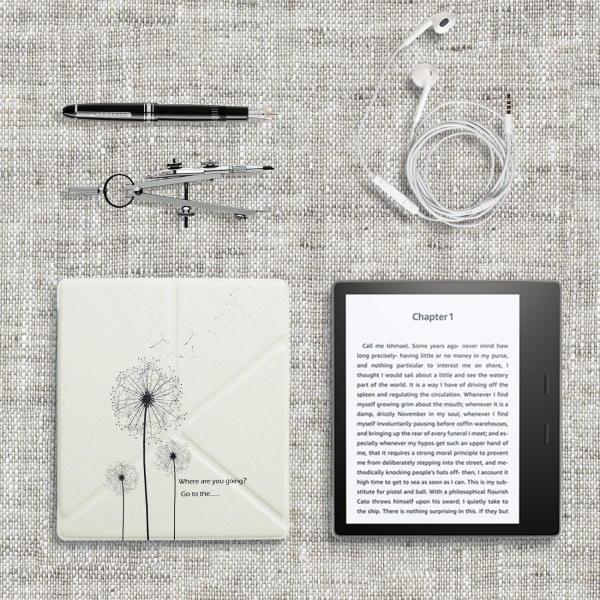 WALNEW Kindle Oasis Deri Stand K�l�f (7 in�)-Dandelion