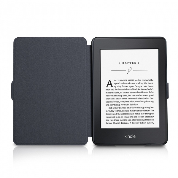 WALNEW Kindle Paperwhite Desenli Klf (6 in)-Black Marble