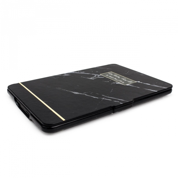 WALNEW Kindle Paperwhite Desenli Klf (6 in)-Black Marble