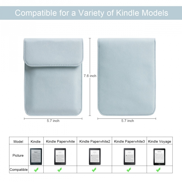 WALNEW Kindle Paperwhite Klf (6 in)-LightBlue