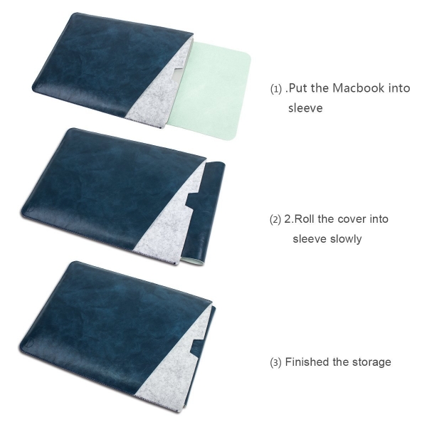 WALNEW Macbook Air Sleeve anta (13 in)-Dark Blue 