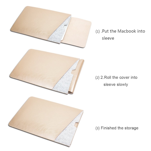 WALNEW Macbook Pro Sleeve anta (13 in)-Gold