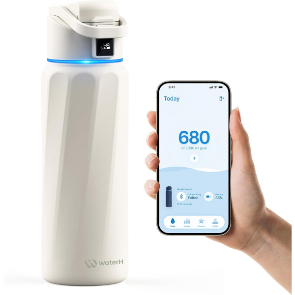 WATERH BOOST Yaltml Akll Su iesi (1 Litre)-White