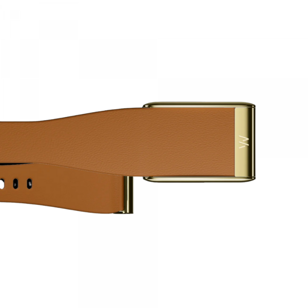 WHOOP 5.0 Uyumlu LeatherLuxe Kay(CamelGold)-L