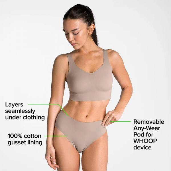 WHOOP 5.0 ve MG Uyumlu Akll Slip  Giyim(Taupe)-M