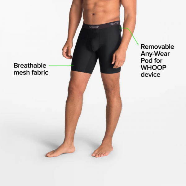 WHOOP 5.0 ve MG Uyumlu Akll Spor Uzun Boxer(Black)-XL