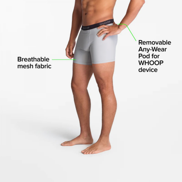 WHOOP 5.0 ve MG Uyumlu Akll Spor Uzun Boxer(Grey)-XL