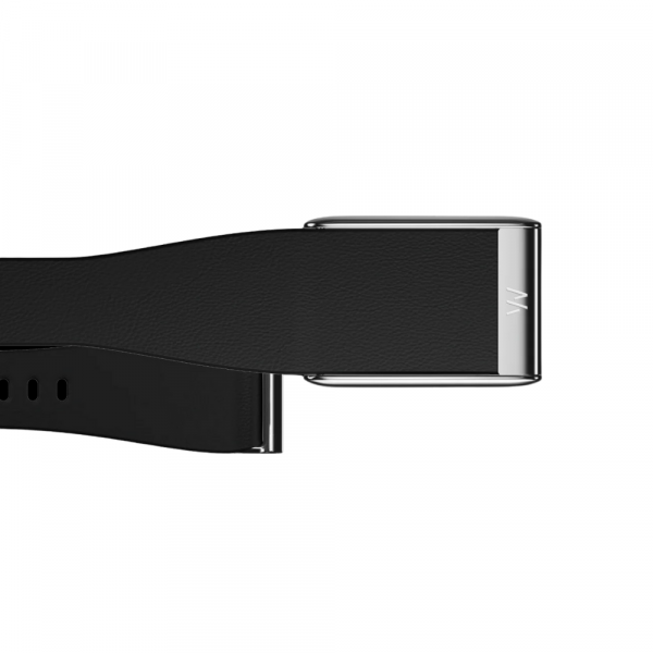 WHOOP MG Uyumlu LeatherLuxe Kay(BlackTitanium)-S