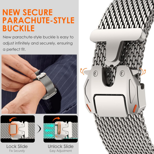 WINGLE Apple Watch Ultra 3.Nesil Uyumlu Kay-Natural