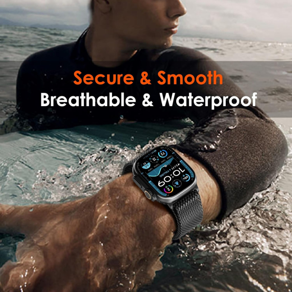 WINGLE Apple Watch Ultra 3.Nesil Uyumlu Kay-Black