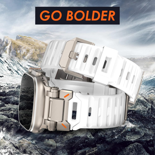 WINGLE Apple Watch Ultra 3/2/1.Nesil Silikon Kay-Titanium