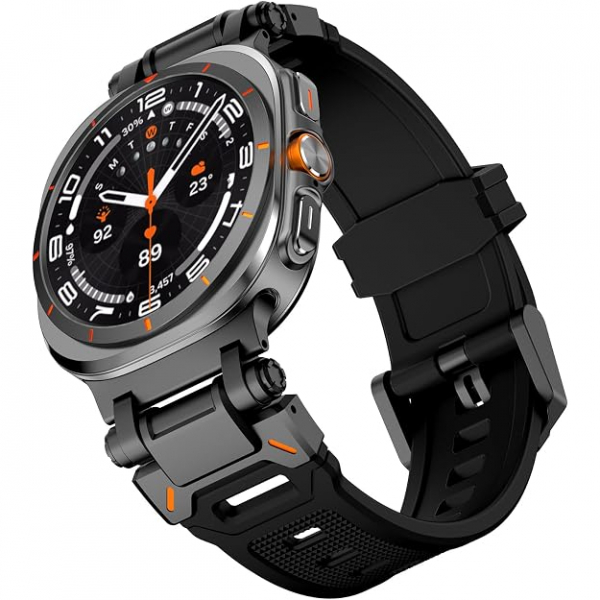 WINGLE Naylon Galaxy Watch Ultra 2 Kay�� (47mm)-Black/Black