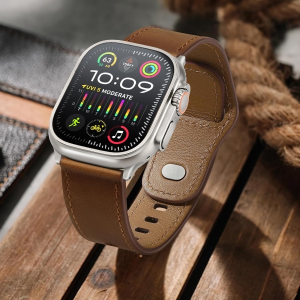 WPPQTRV Apple Watch Ultra 2. Nesil Kay-Retro Brown