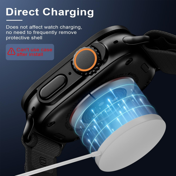 WSKEN Apple Watch Ultra 2.Nesil Ekran Koruyucu (49mm)-Black