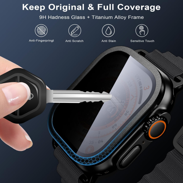 WSKEN Apple Watch Ultra 2.Nesil Ekran Koruyucu (49mm)-Black