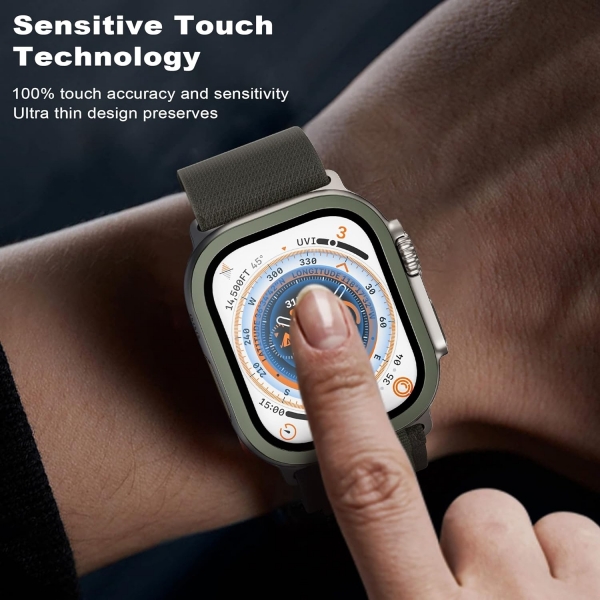 WSKEN Apple Watch Ultra 2. Nesil Ekran Koruyucu (49mm)-Green