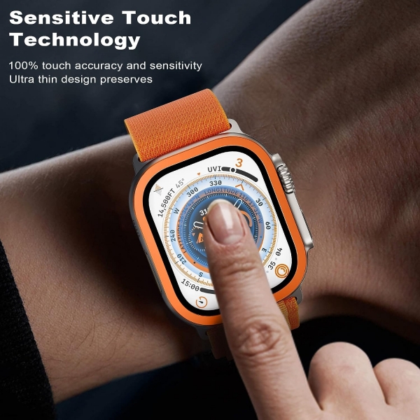 WSKEN Apple Watch Ultra 2. Nesil Ekran Koruyucu (49mm)-Orange