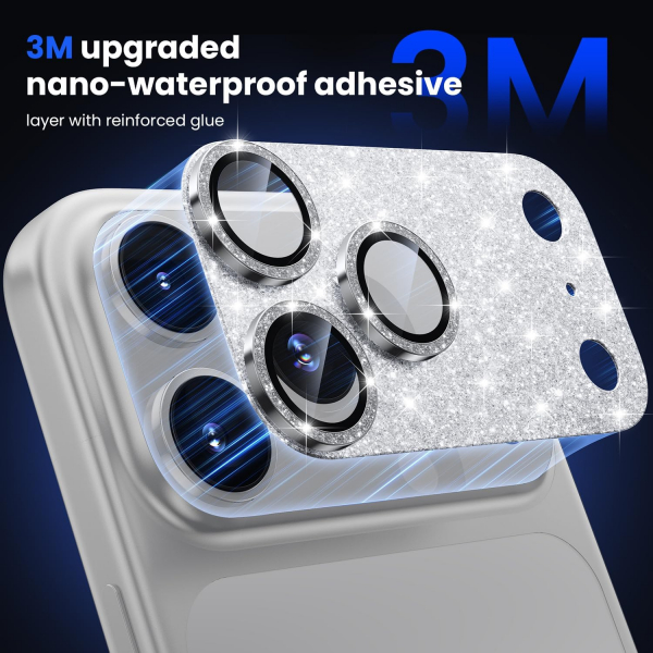 WSKEN Apple iPhone 17 Pro Max Kamera Koruyucu-Glitter