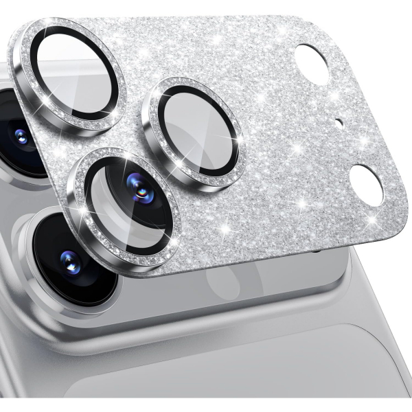 WSKEN Apple iPhone 17 Pro Max Kamera Koruyucu-Glitter