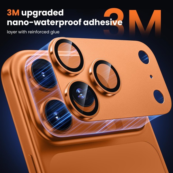 WSKEN Apple iPhone 17 Pro Max Kamera Koruyucu-Orange Titanium
