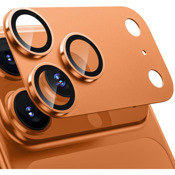 WSKEN Apple iPhone 17 Pro Max Kamera Koruyucu-Orange Titanium