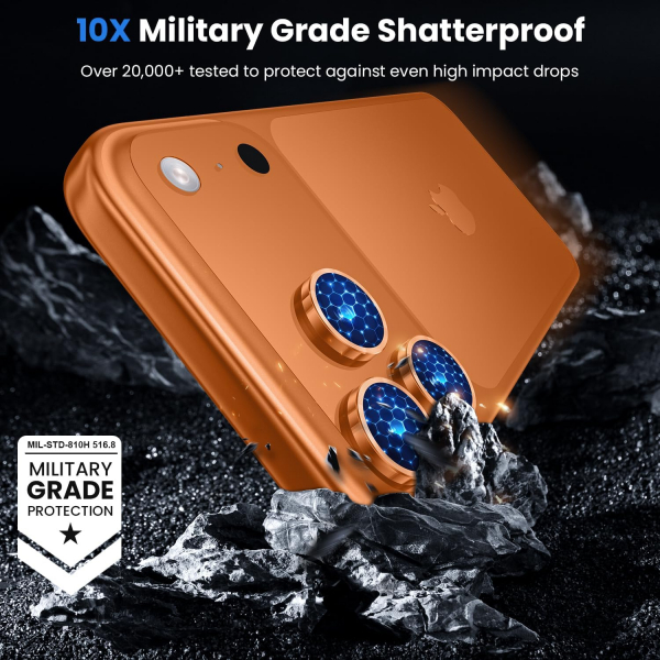 WSKEN iPhone 17 Pro/17 Pro Max Kamera Koruyucu-Orange Titanium