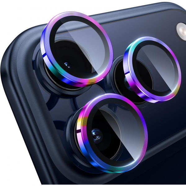 WSKEN iPhone 17 Pro/17 Pro Max Kamera Koruyucu-Colorful Titanium