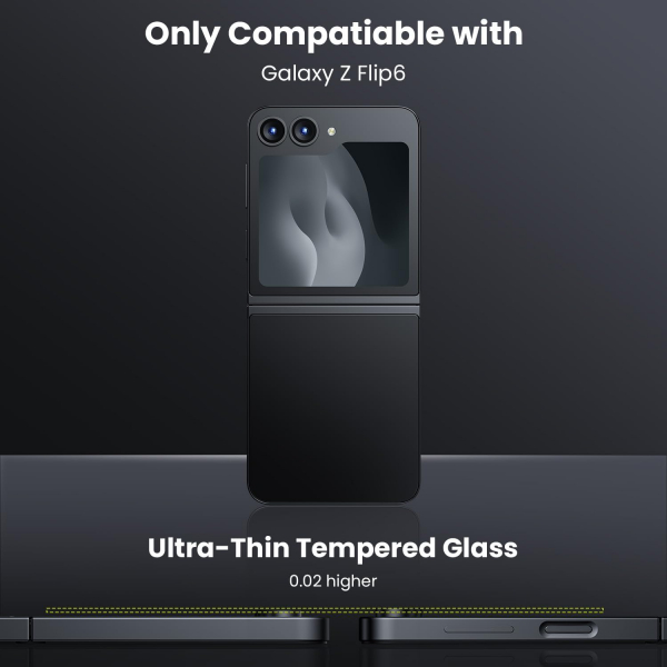 WSKEN Galaxy Z Flip 6 Kamera Lens Koruyucu-Black