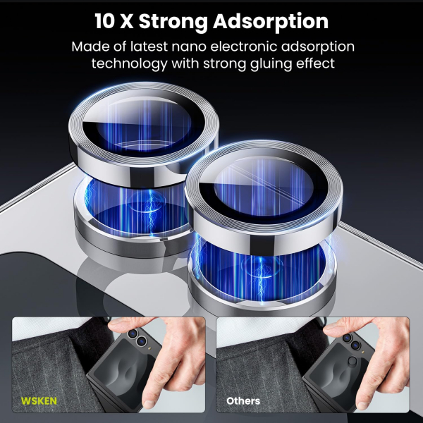 WSKEN Galaxy Z Flip 6 Kamera Lens Koruyucu-Silver