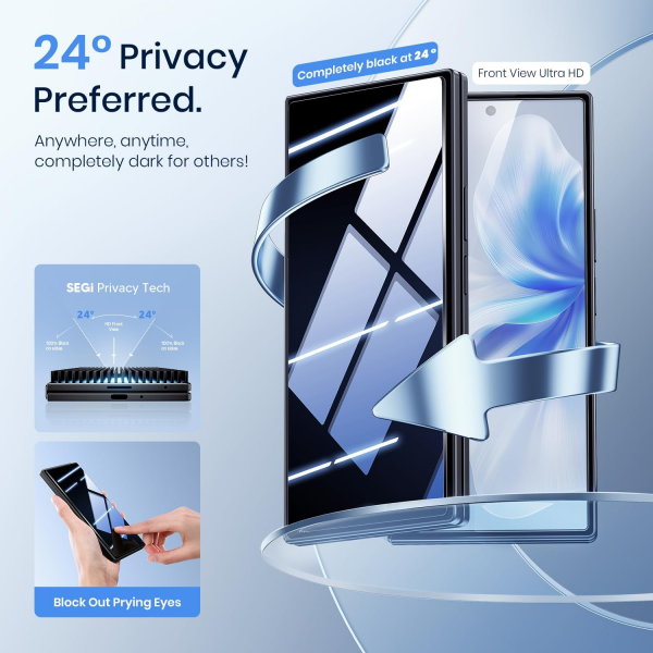 WSKEN Galaxy Z Fold 7 Privacy Ekran Koruyucu (4 Adet)