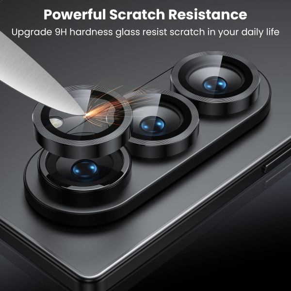 WSKEN Galaxy Z Fold 7 Kamera Lens Koruyucu -Black 