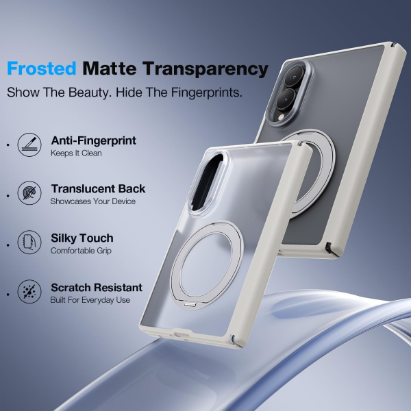 WSKEN Galaxy Z Fold 8 MagSafe Ekran Koruyuculu K�l�f-White