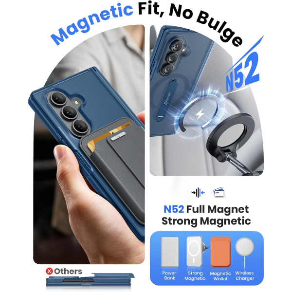 WSKEN Galaxy Z Fold 8 Ultra MagSafe K�l�f-Blue